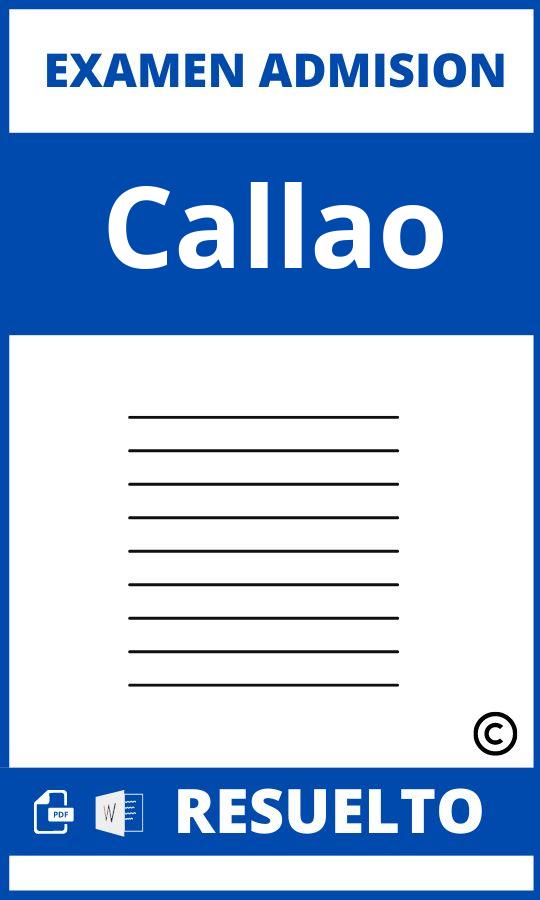 Examen de Admision Callao