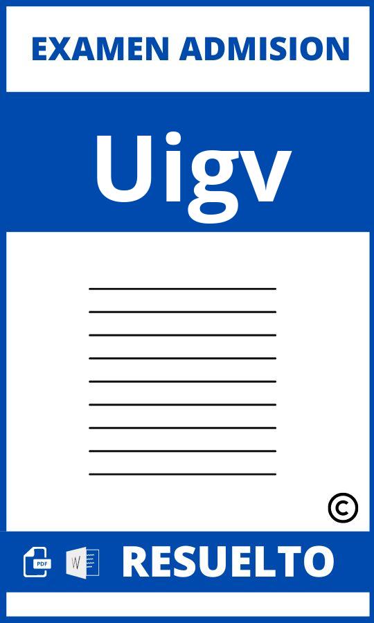 Examen de Admision Uigv