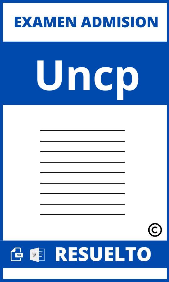 Examen de Admision Uncp