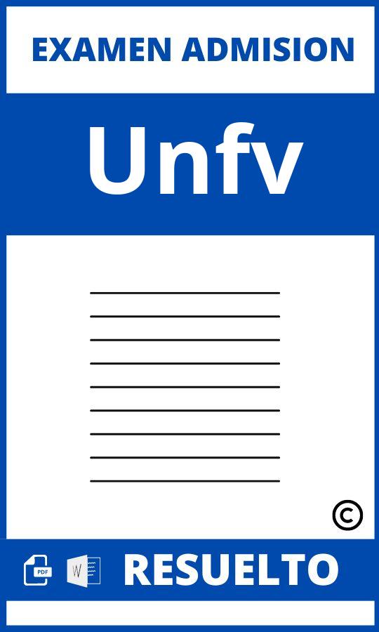 Examen de Admision Unfv