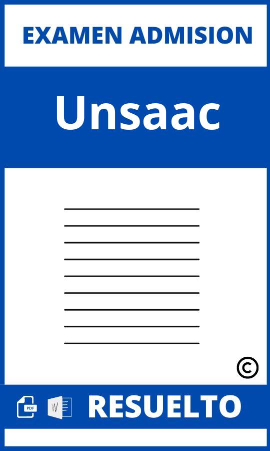 Examen de Admision Unsaac